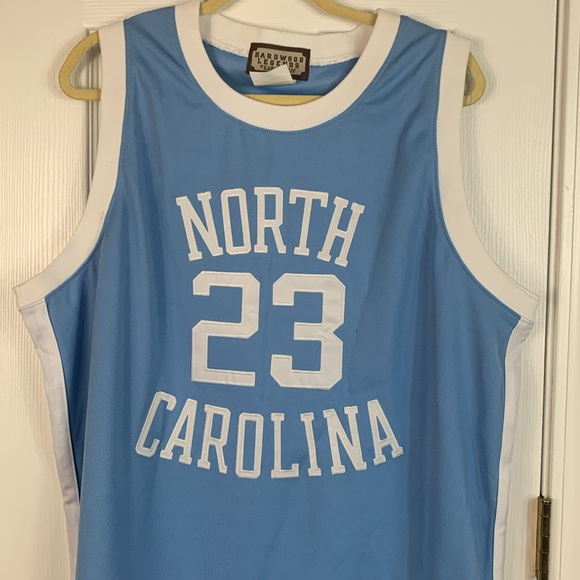 NWT Hardwood Legends North Carolina lite blue/white Michael Jordan jersey sz 52 - Picture 2 of 7